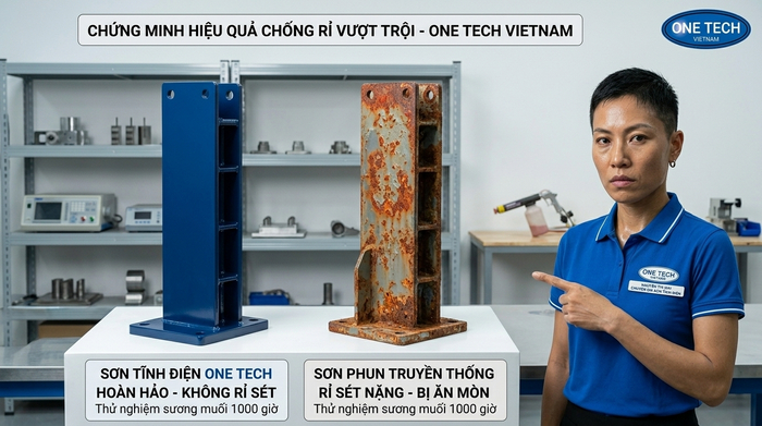 So sánh khả năng chống gỉ của sơn tĩnh điện và sơn thường