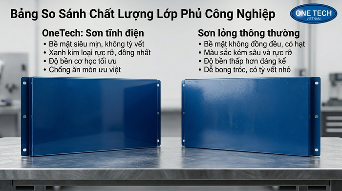 So sánh bề mặt sơn tĩnh điện và sơn thông thường