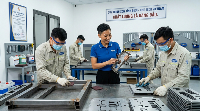 Xử lý bề mặt kim loại trước khi sơn tĩnh điện chống gỉ tại Thanh Hóa