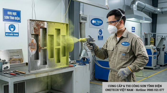 Xử lý sản phẩm sơn tĩnh điện bị gỉ và sơn lại đúng quy trình