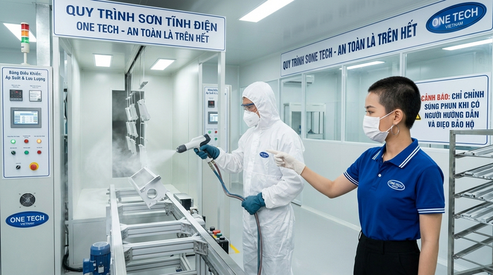 An toàn lao động trong khu vực phun sơn tĩnh điện