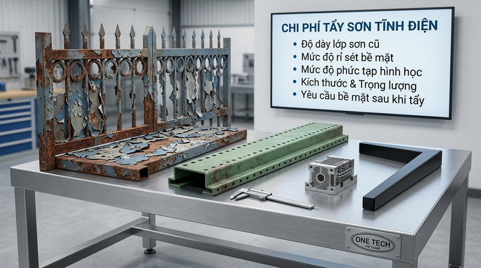 Các yếu tố ảnh hưởng đến báo giá tẩy sơn tĩnh điện tại Thanh Hóa