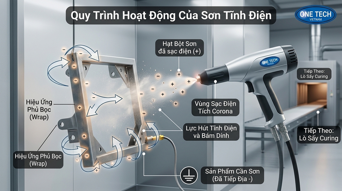 Nguyên lý hoạt động của công nghệ sơn tĩnh điện Thanh Hóa