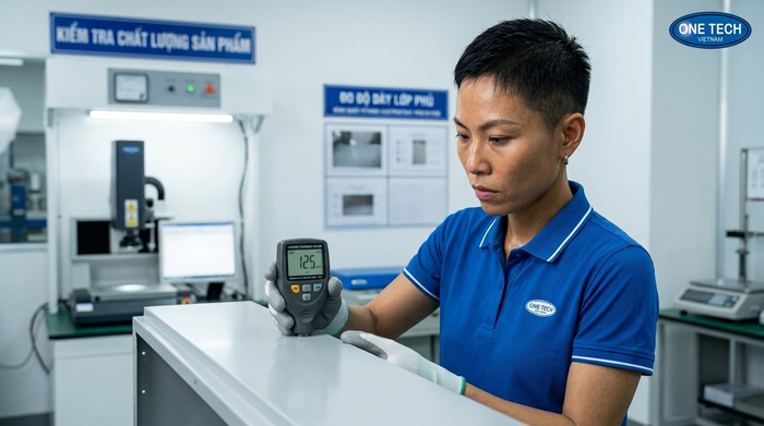 Kiểm soát độ dày màng sơn tĩnh điện sau khi hoàn thiện