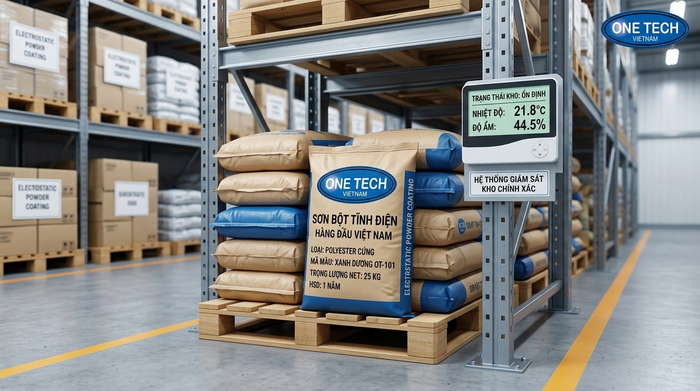 Thiết bị đo nhiệt độ lưu trữ sơn tĩnh điện trong kho