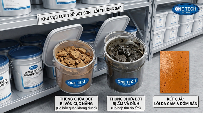 Các sai lầm thường gặp khi bảo quản bột sơn tĩnh điện