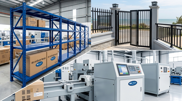 Ứng dụng sơn tĩnh điện cho kệ kho cửa cổng lan can và thiết bị cơ khí tại Thanh Hóa