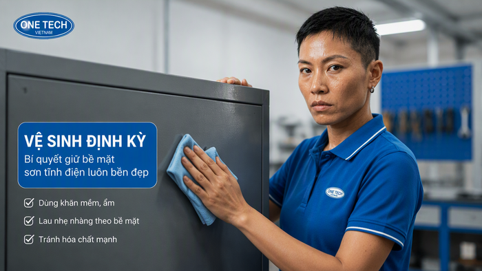 Bảo dưỡng bề mặt sơn tĩnh điện sau khi sửa chữa