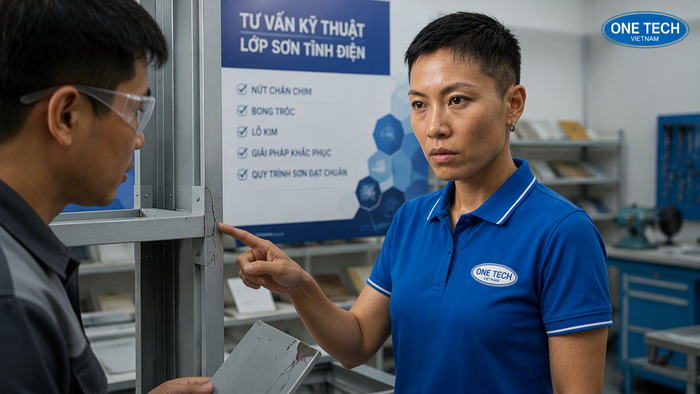 Tư vấn xử lý sơn tĩnh điện bị nứt tại Thanh Hóa của OneTech Group
